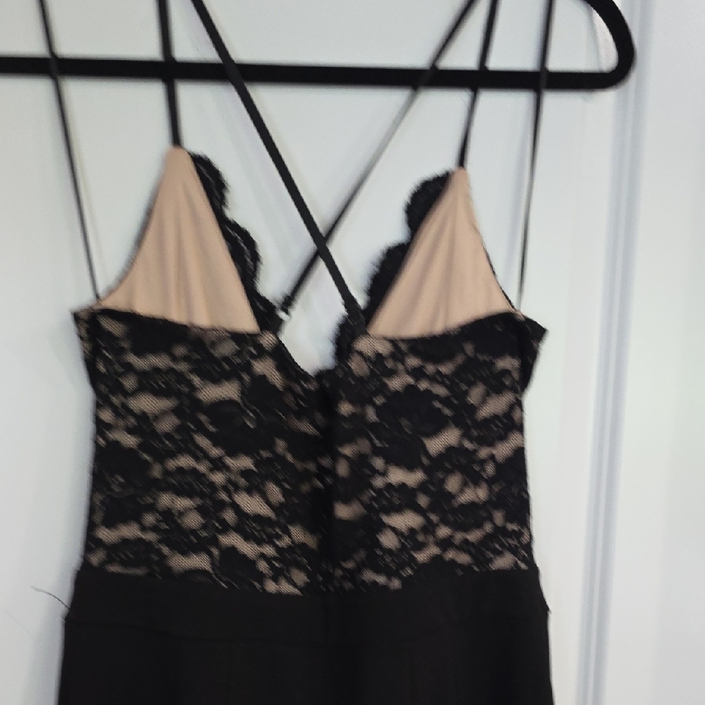 Express Black Lace Detail Jumpsuit - Picture 6 of 6